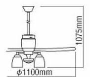 AEE595029 + AAE590181 + AE-91157 + AEE590184 KOIZUMI(コイズミ)製シーリングファンライト【生産終了品】