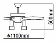 AEE695071 + AA35170L KOIZUMI(コイズミ)製シーリングファンライト【生産終了品】
