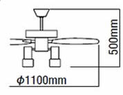 AEE695073 + AA35171L KOIZUMI(コイズミ)製シーリングファンライト【生産終了品】