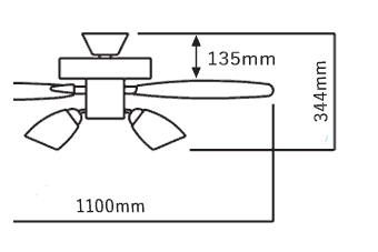 LED 電球色/昼白色 6灯 薄型 コイズミ製シーリングファンライト