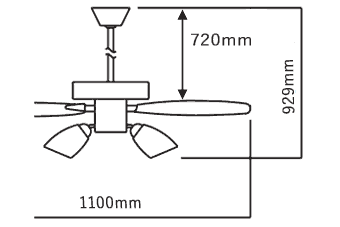 AEE695071 + AA43193L / AA43193L(N) + AEE590057 傾斜対応 LED 電球色/昼白色 4灯 KOIZUMI(コイズミ)製シーリングファンライト