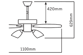 AEE695071 + AA41897L / AA41897L(N) + AE40387E + AE40393E 傾斜対応 LED 電球色/昼白色 6灯 KOIZUMI(コイズミ)製シーリングファンライト
