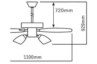 AEE695071 + AA43193L / AA43193L(N) + AEE590057 + AE40393E 傾斜対応 LED 電球色/昼白色 4灯 KOIZUMI(コイズミ)製シーリングファンライト