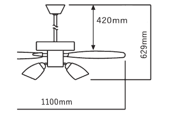 AEE695073 + AA43195L / AA43195L(N) + AE40388E KOIZUMI(コイズミ)製シーリングファンライト【生産終了品】
