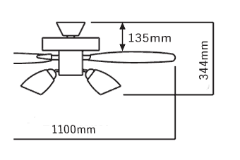 AEE695072 + AA41899L / AA41899L(N) + AE40393E KOIZUMI(コイズミ)製シーリングファンライト【生産終了品】
