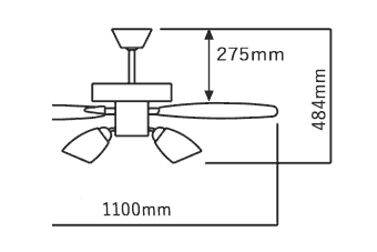 AEE695073 + AA41899L / AA41899L(N) + AE40393E KOIZUMI(コイズミ)製シーリングファンライト【生産終了品】