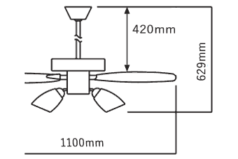AEE695073 + AA43195L / AA43195L(N) + AE40388E + AE40393E KOIZUMI(コイズミ)製シーリングファンライト【生産終了品】