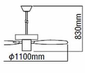 AEE695073 + AEE590132 + AE40393E KOIZUMI(コイズミ)製シーリングファン【生産終了品】