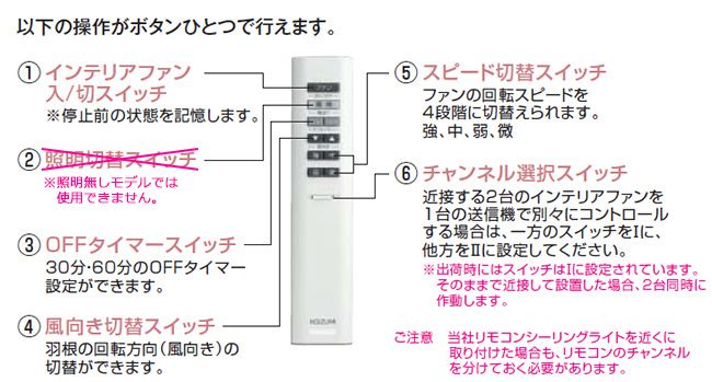 即日発送 大風量 軽量 コイズミ製シーリングファン【KCF023】｜<公式