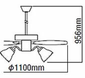 AEE695075 + AA35172L + AEE590128 KOIZUMI(コイズミ)製シーリングファンライト【生産終了品】