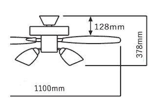 AM40383E + AA40380L KOIZUMI(コイズミ)製シーリングファンライト【生産終了品】