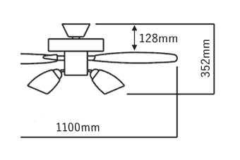 AM40383E + AA41901L / AA41901L(N) 大風量 LED 電球色/昼白色 6灯 KOIZUMI(コイズミ)製シーリングファンライト