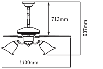 AM40384E + AA43196L / AA43196L(N) + AEE590128 大風量 傾斜対応 LED 電球色/昼白色 5灯 KOIZUMI(コイズミ)製シーリングファンライト