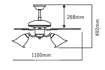 AM40384E + AA43197L / AA43197L(N) + AE40392E,羽根変更モデル(デザイン：ラタン柄) 大風量 傾斜対応 LED 電球色/昼白色 4灯 KOIZUMI(コイズミ)製シーリングファンライト
