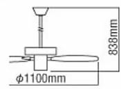 AEE695075 + AEE590128 KOIZUMI(コイズミ)製シーリングファン【生産終了品】