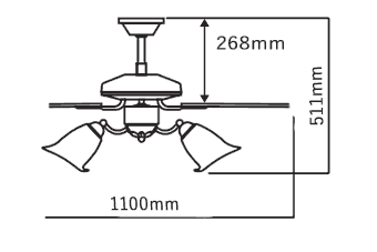 AM40386E + AA40381L + AE40392E KOIZUMI(コイズミ)製シーリングファンライト【生産終了品】