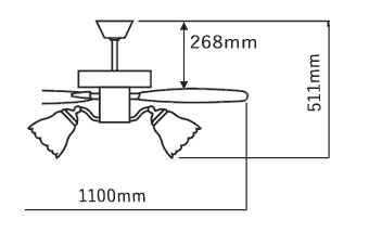 AM40386E + AA43201L / AA43201L(N) + AE40393E KOIZUMI(コイズミ)製シーリングファンライト【生産終了品】