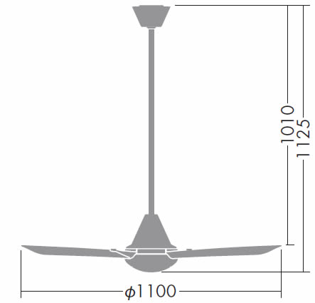 AEE695092 + AEE690171 大風量 傾斜対応 軽量 KOIZUMI(コイズミ)製シーリングファン