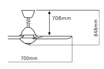 AEE695078 + AEE590057 傾斜対応 小型 軽量 KOIZUMI(コイズミ)製シーリングファン