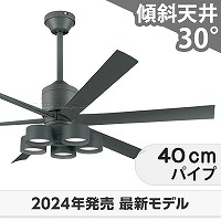 即日発送 大風量 傾斜対応 軽量 オーデリック製シーリングファン