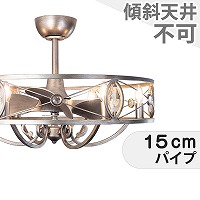 ファンデリアシリーズ6灯 シーリングファンライト 大風量 LED 電球色 6灯 小型 ファンデリア AS-0875-6 + AS-0875
