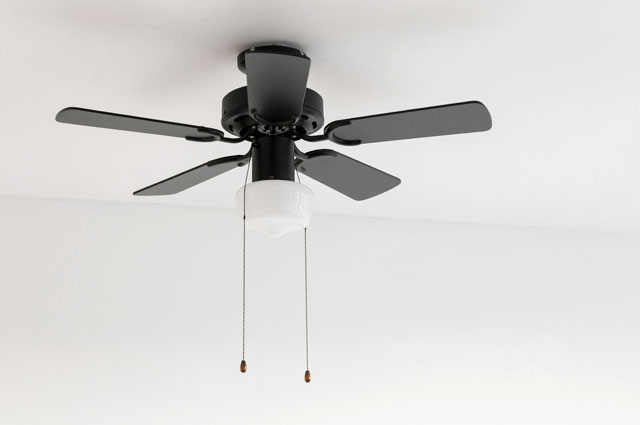 2WAY USE TRADITIONAL CEILING FAN LIGHT BK(002951)電球なし