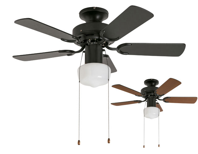 2WAY USE TRADITIONAL CEILING FAN LIGHT BK(002952) + LD2602 / ND2602 BRID(ブリッド)製シーリングファンライト【生産終了品】