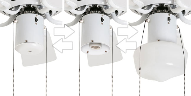 2WAY USE TRADITIONAL CEILING FAN LIGHT WH(002952) BRID(ブリッド)製シーリングファンライト【生産終了品】