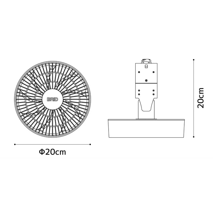 #003431(WH),DUCT RAIL FAN 3D 小型 軽量 BRID(ブリッド)製シーリングファン