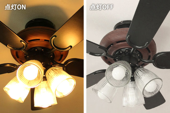 5 Blade ceiling fan 4 Light BR(002400)電球なし BRID(ブリッド)製シーリングファンライト【生産終了品】