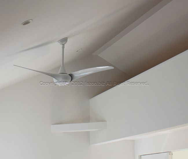 F844-WH + DR512-WH + A245-WH,LightWave ホワイト  大風量 傾斜対応 LED 調光 電球色 1灯 MinkaAire(ミンカエアー)製シーリングファンライト