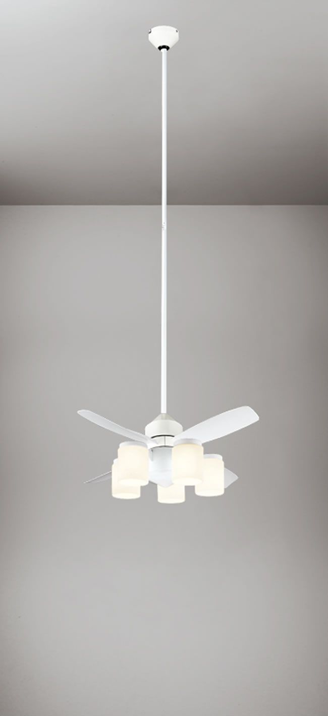 WF499 + WF493LD / WF493ND + WF595 ODELIC(オーデリック)製シーリングファンライト【生産終了品】