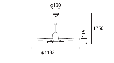 WF813 + WF822LR / WF822NR + WF734,高演色LED [R15] ODELIC(オーデリック)製シーリングファンライト【生産終了品】