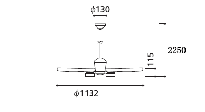 WF813 + WF822LR / WF822NR + WF735,高演色LED [R15] ODELIC(オーデリック)製シーリングファンライト【生産終了品】