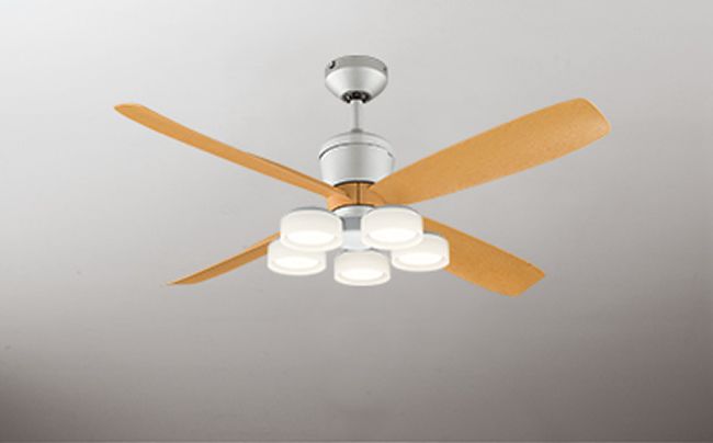 WF081P1(080#+911#) + WF065LR / WF065NR,高演色LED [R15] 大風量 傾斜対応 LED 電球色/昼白色 5灯 軽量 ODELIC(オーデリック)製シーリングファンライト