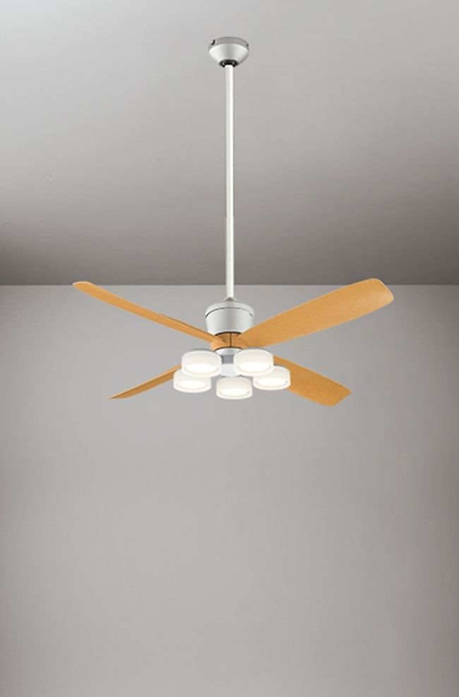 WF081P1(080#+911#) + WF065LR / WF065NR + WF613P1,高演色LED [R15] 大風量 傾斜対応 LED 電球色/昼白色 5灯 ODELIC(オーデリック)製シーリングファンライト