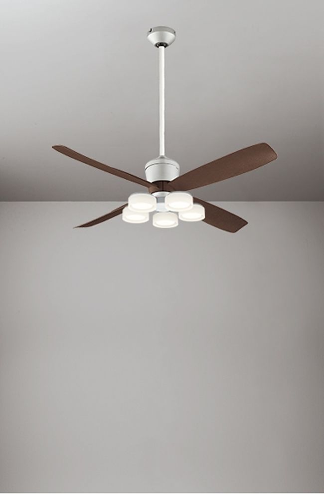 WF080P1(080#+910#) + WF065LR / WF065NR + WF612P1,高演色LED [R15] 大風量 傾斜対応 LED 電球色/昼白色 5灯 ODELIC(オーデリック)製シーリングファンライト