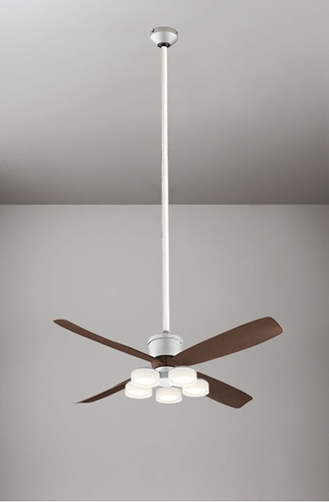 WF080P1(080#+910#) + WF065LR / WF065NR + WF614P1,高演色LED [R15] 大風量 傾斜対応 LED 電球色/昼白色 5灯 ODELIC(オーデリック)製シーリングファンライト