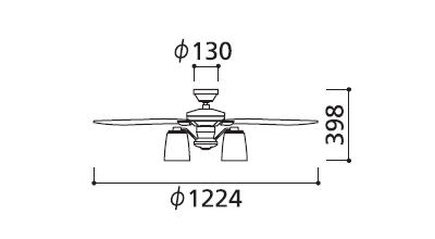 WF803 + WF765L / WF765N ODELIC(オーデリック)製シーリングファンライト【生産終了品】