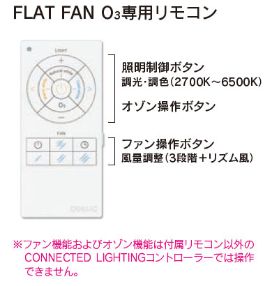 LED 調光 光色切替(電球色-昼光色) 1灯 薄型 小型 軽量 FLAT FAN O3