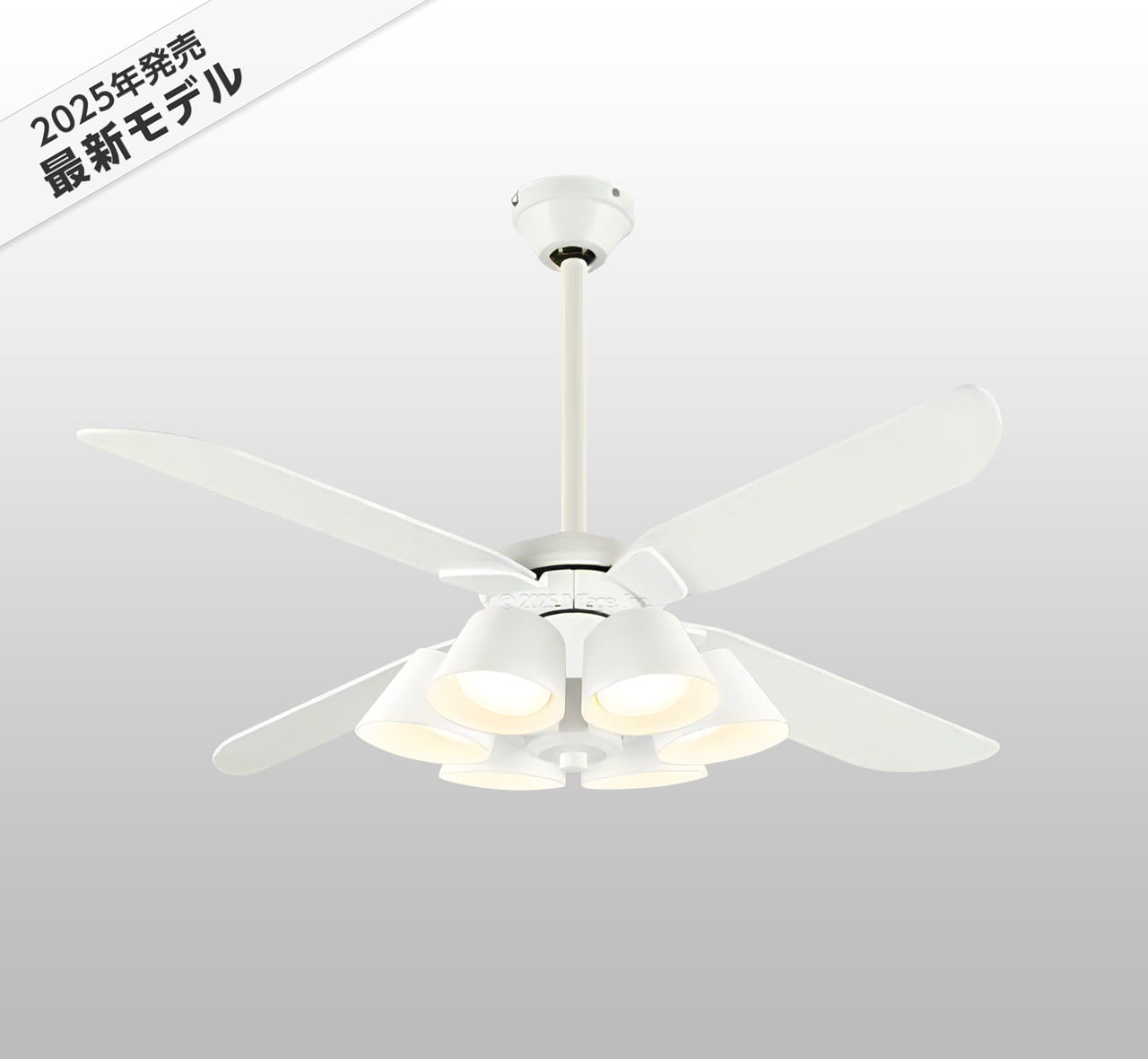 WF054 + WF226LR / WF226NR / WF226WR + WF976P1,高演色LED [R15]  傾斜対応 LED 電球色/昼白色/温白色 6灯 軽量 ODELIC(オーデリック)製シーリングファンライト
