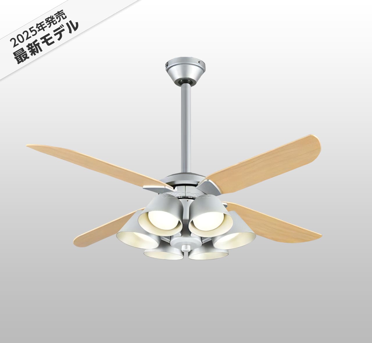 WF055 + WF228LR / WF228NR / WF228WR + WF986P1,高演色LED [R15]  傾斜対応 LED 電球色/昼白色/温白色 6灯 軽量 ODELIC(オーデリック)製シーリングファンライト