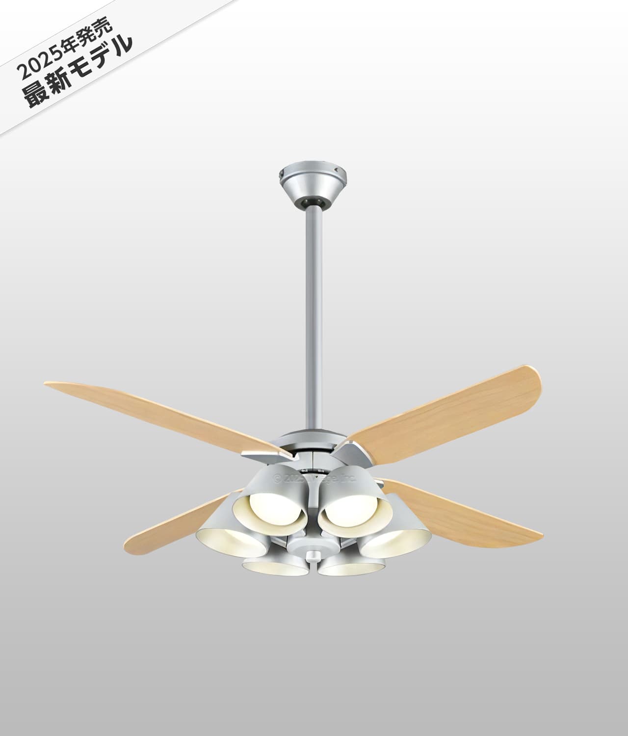 WF055 + WF228LR / WF228NR / WF228WR + WF989P1,高演色LED [R15]  傾斜対応 LED 電球色/昼白色/温白色 6灯 軽量 ODELIC(オーデリック)製シーリングファンライト