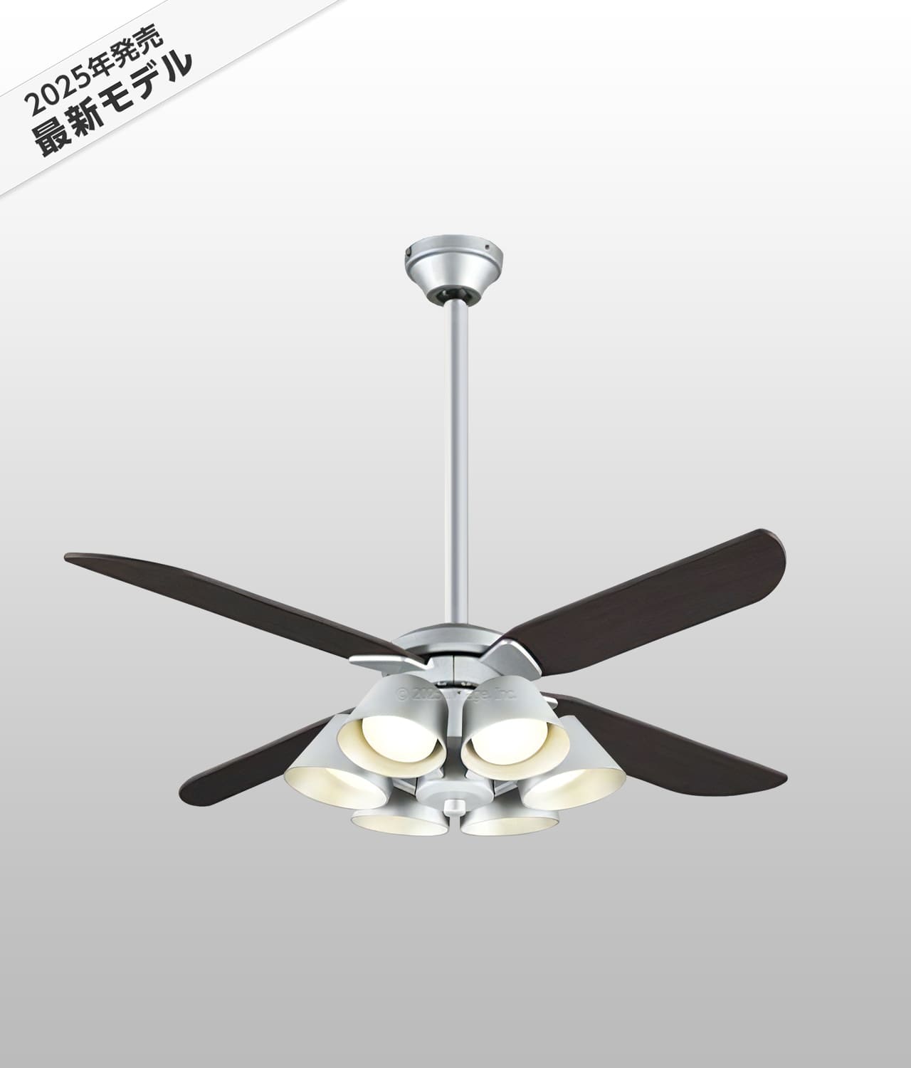WF056 + WF228LR / WF228NR / WF228WR + WF989P1,高演色LED [R15]  傾斜対応 LED 電球色/昼白色/温白色 6灯 軽量 ODELIC(オーデリック)製シーリングファンライト