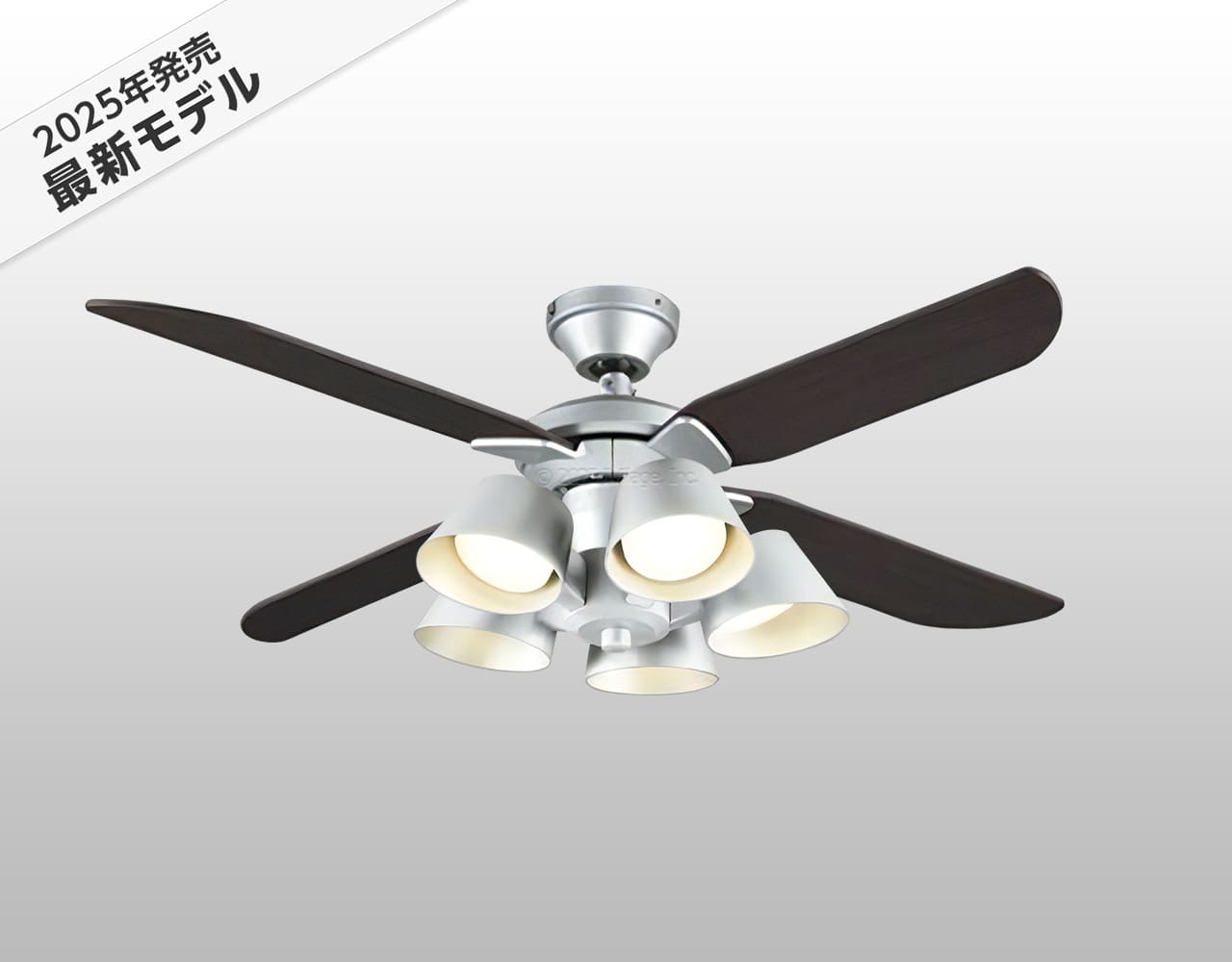 WF056 + WF229LR / WF229NR / WF229WR,高演色LED [R15]  LED 電球色/昼白色/温白色 5灯 軽量 ODELIC(オーデリック)製シーリングファンライト