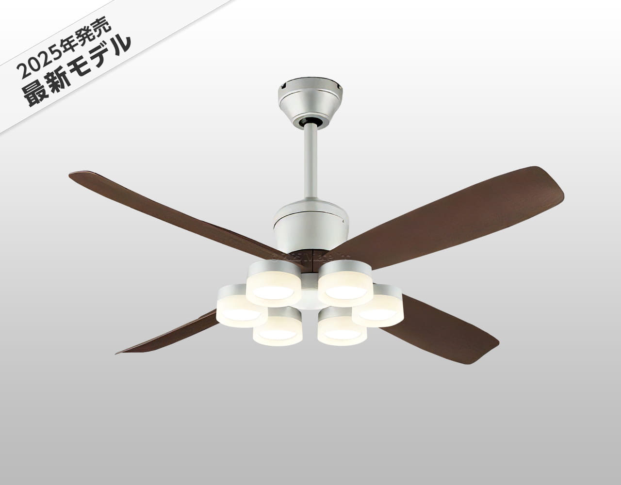 WF080P1(080#+910#) + WF299LR / WF299NR / WF299WR + WF611P1,高演色LED [R15] 大風量 傾斜対応 LED 電球色/昼白色/温白色 6灯 軽量 ODELIC(オーデリック)製シーリングファンライト