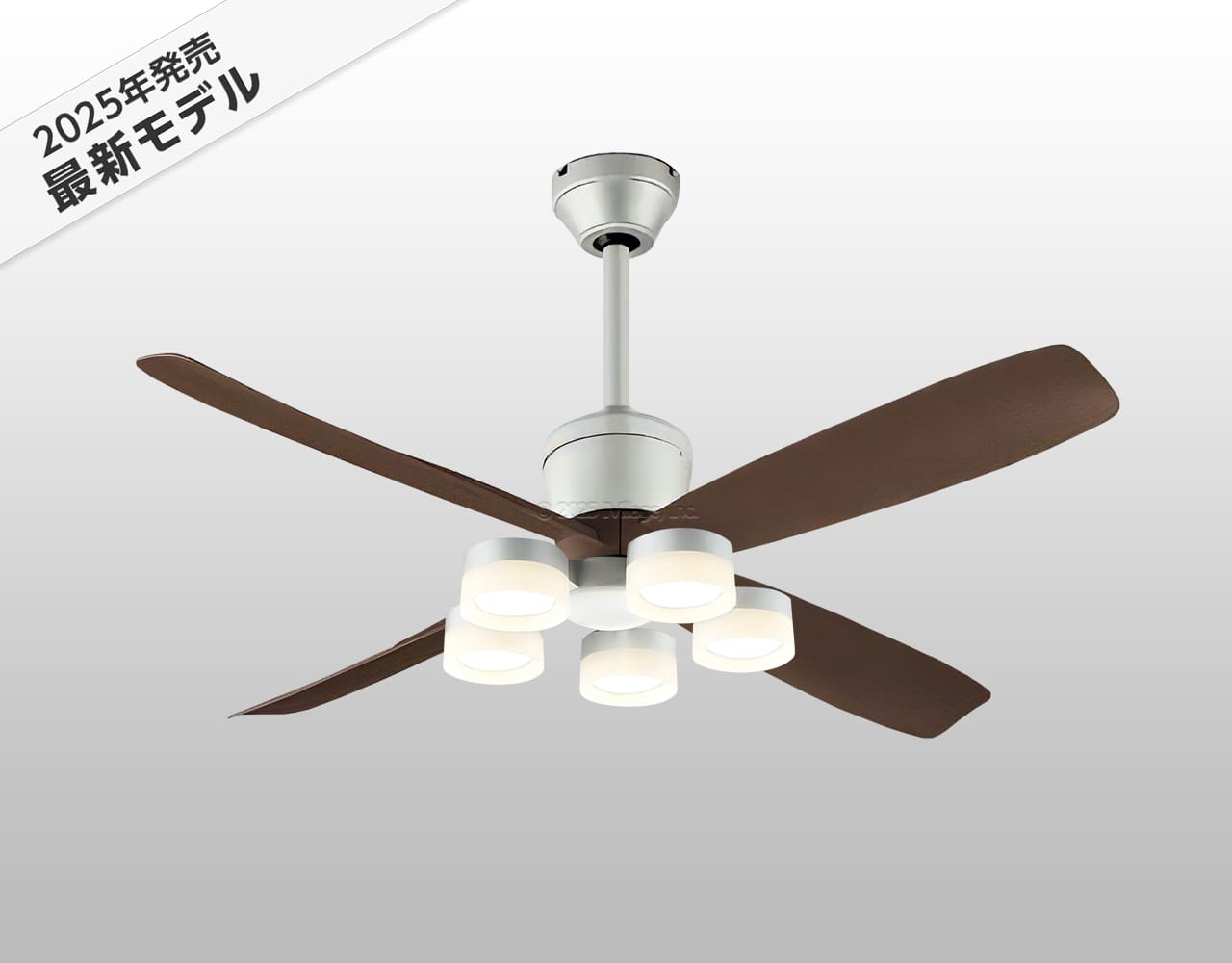 WF080P1(080#+910#) + WF300LR / WF300NR / WF300WR + WF612P1C,高演色LED [R15] 大風量 傾斜対応 LED 電球色/昼白色/温白色 5灯 軽量 ODELIC(オーデリック)製シーリングファンライト