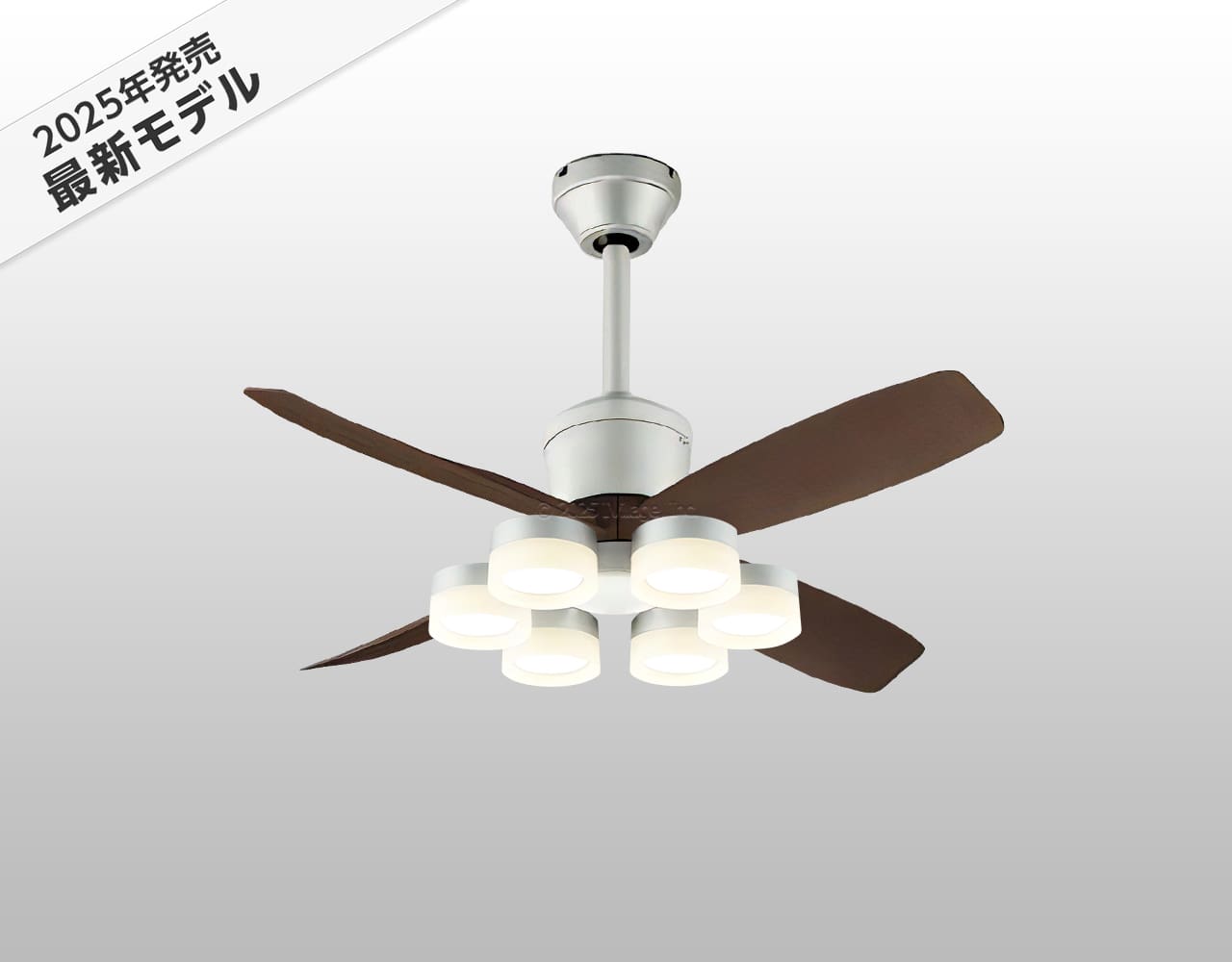 WF090P1(090#+920#) + WF299LR / WF299NR / WF299WR + WF611P1,高演色LED [R15] 大風量 傾斜対応 LED 電球色/昼白色/温白色 6灯 軽量 ODELIC(オーデリック)製シーリングファンライト