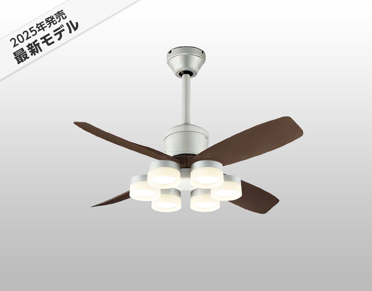 WF090P1(090#+920#) + WF299LR / WF299NR / WF299WR + WF612P1C,高演色LED [R15] 大風量 傾斜対応 LED 電球色/昼白色/温白色 6灯 軽量 ODELIC(オーデリック)製シーリングファンライト