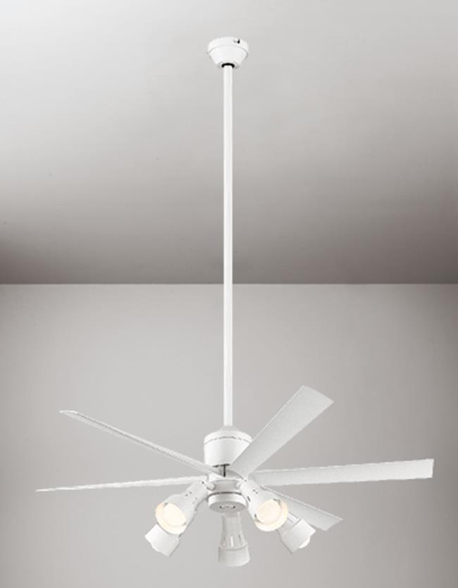 WF239 + WF278PR + WF734,高演色LED [R15]  大風量 傾斜対応 LED 調光・光色切替(電球色-昼白色) 5灯 ODELIC(オーデリック)製シーリングファンライト